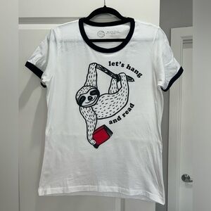 NWOT Out of Print Book Sloth Tee
